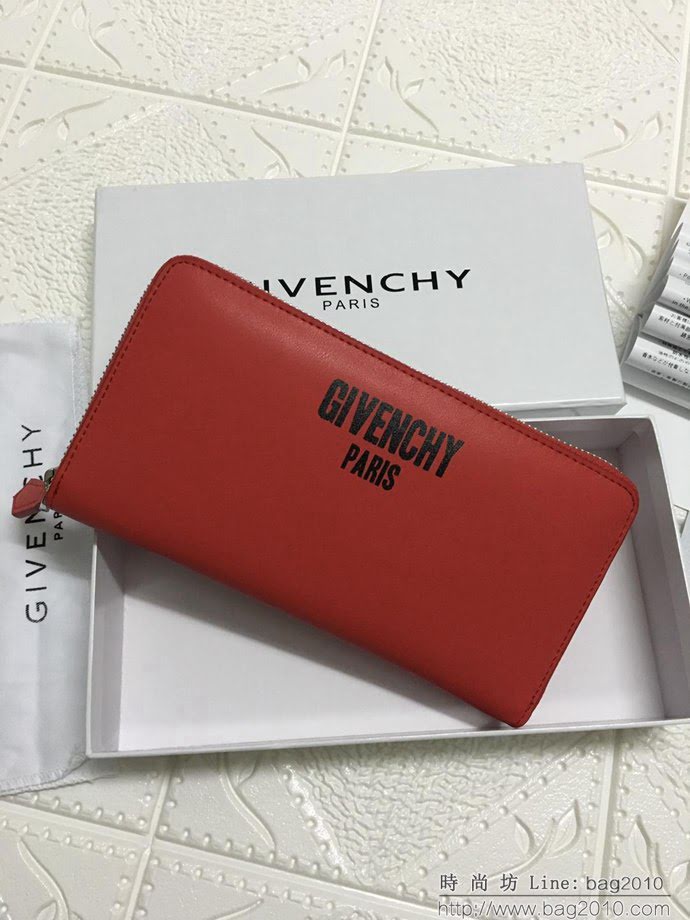 GlVENCHY紀梵希 2018最新 熱賣款式 專櫃品質 頂級進口牛皮 原版五金 拉鏈錢包 091888  tsg1054